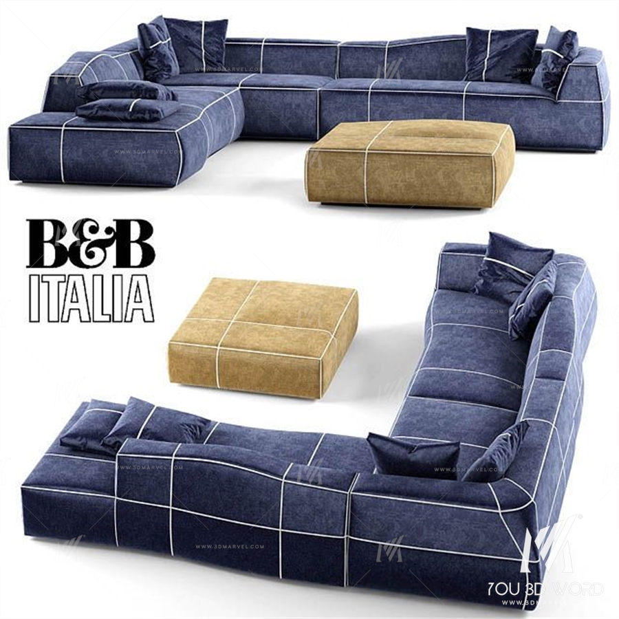 BB-Italia-Bend-Modular-Sofa-3D-Model